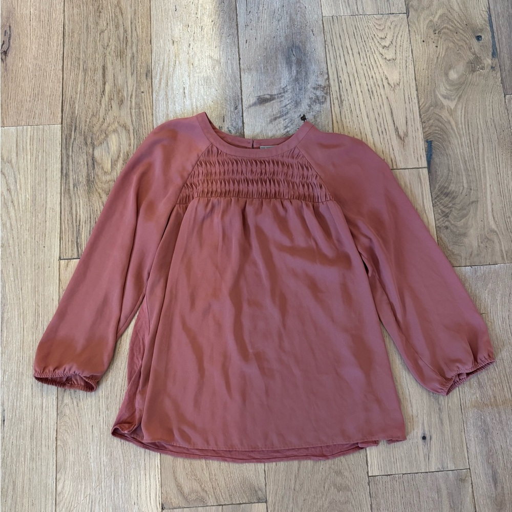 Women’s blush long sleeved blouse